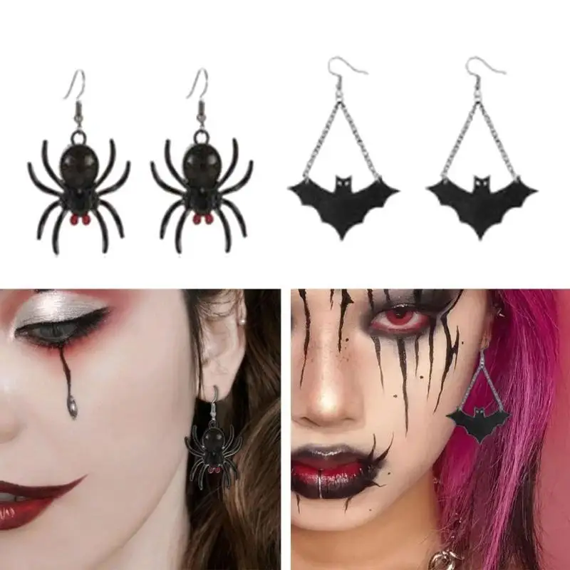 652F Halloween Witch Costume Hat Gloves Earrings Choker Set Party Hat Ruched Wizard Hat Unisex Witch Cosplay Costume Set
