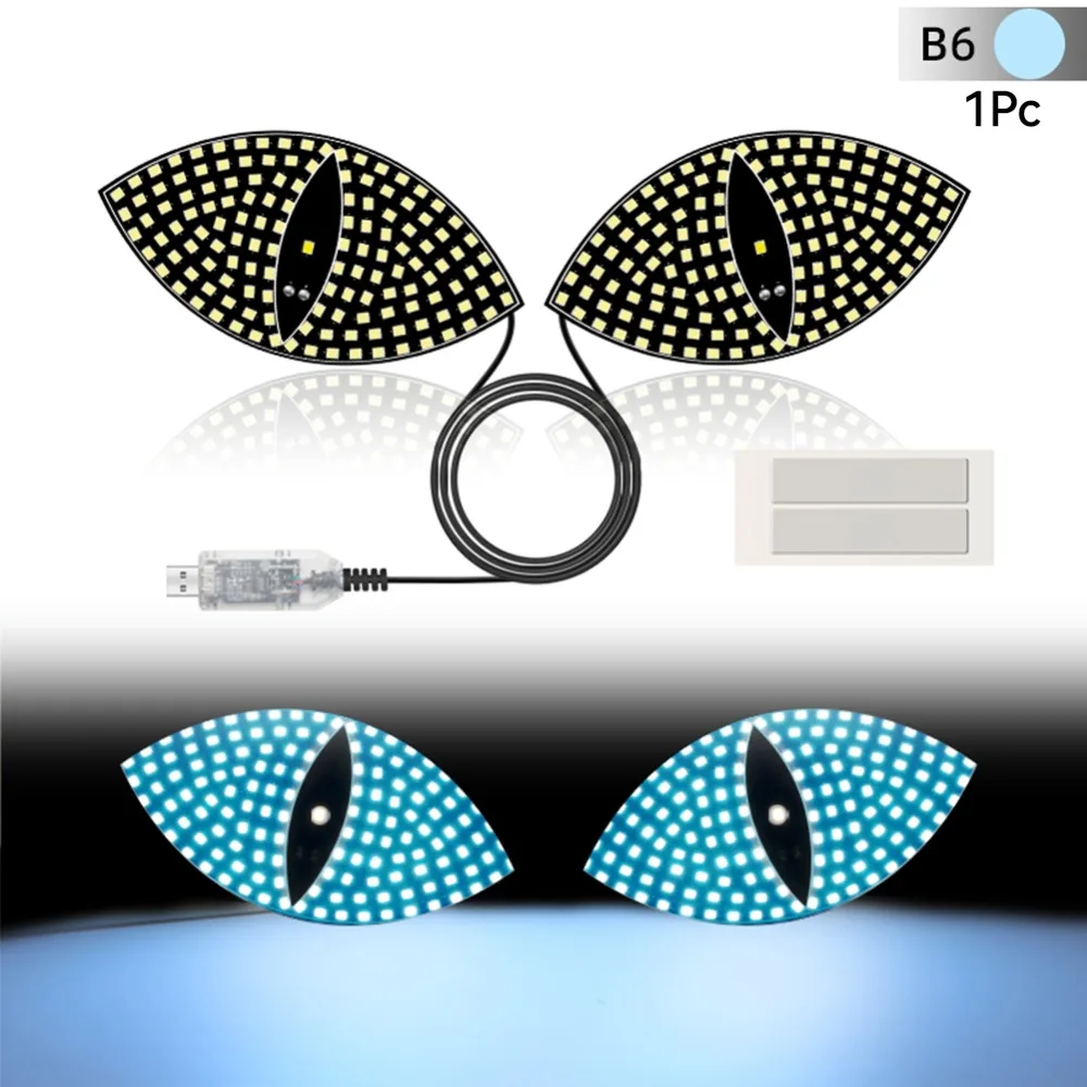 

Creative RGB Dynamic Truck Devil Eyes Light Multi-Mode USB 5V Demon Eye Light LED Display Pixel Panel Lamp Car Decor