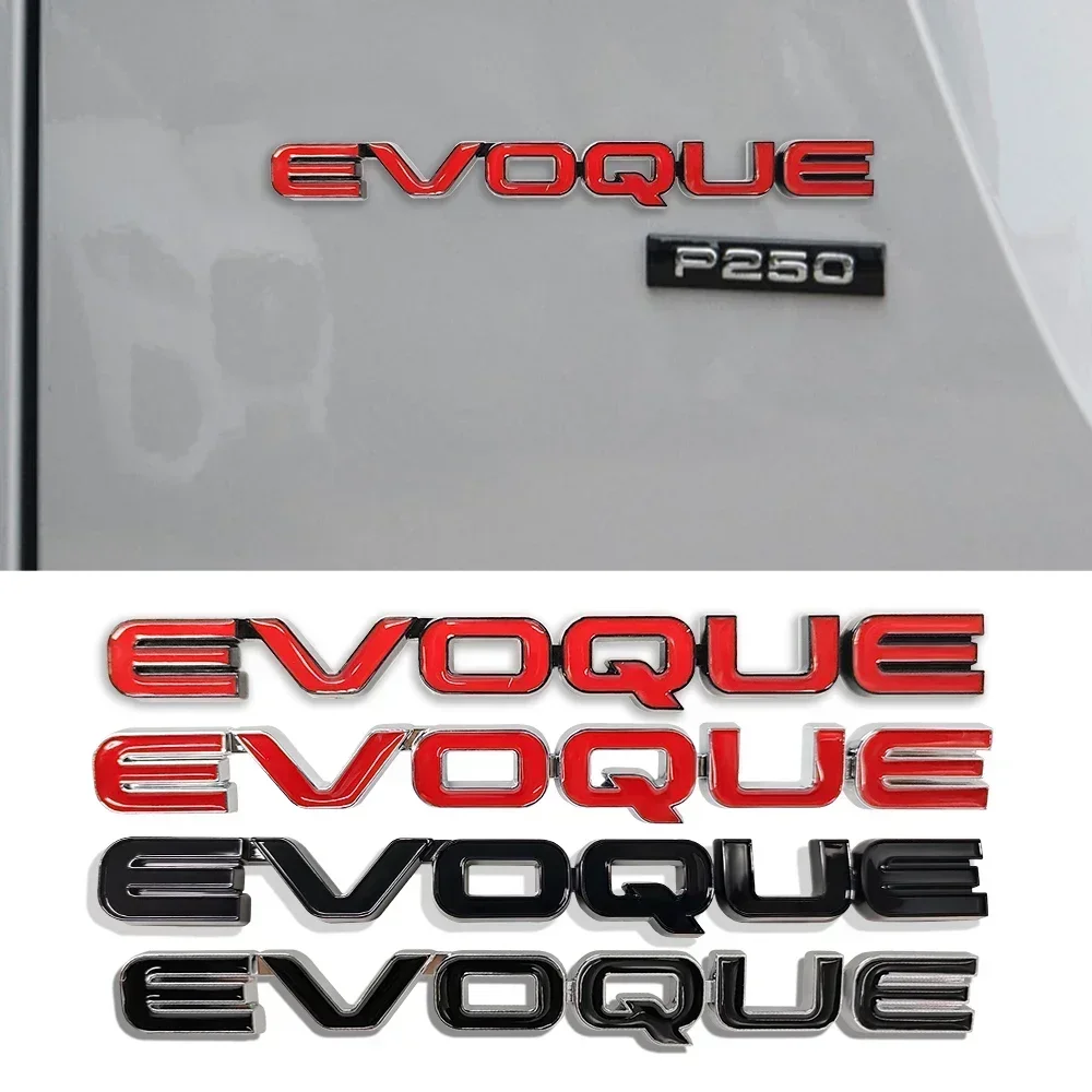 

ABS Car Styling Body Side Fender Rear Trunk Evoque Badge Sticker For Landrover SVR Discovery Velar Defender RangeRover P300 L320
