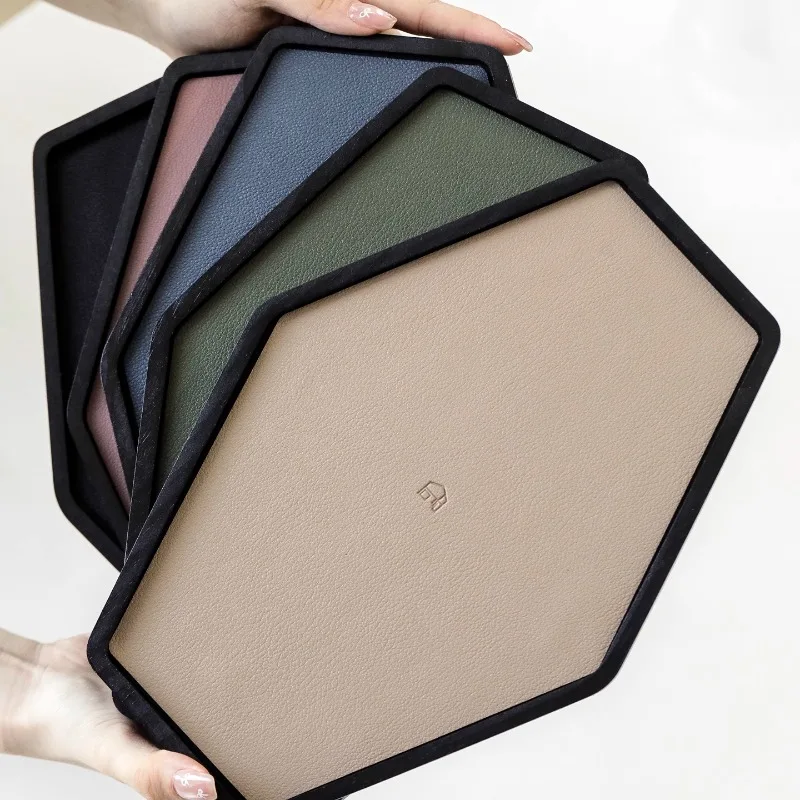 Light Luxury Geometric Coffee Tray, Diamond-Shaped Nordic Serving Plate for Dessert Snacks, Multi-functional Home Decor
