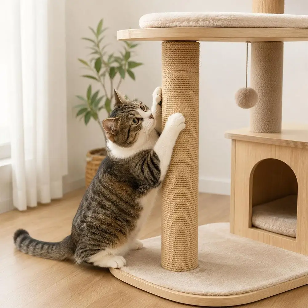 1/2PCS Cat Scratch Pole for Old and Damaged Cat Climbing Frame Replacement Parts Anti Scratch Claw Care Climbing Toy Supplies view 3