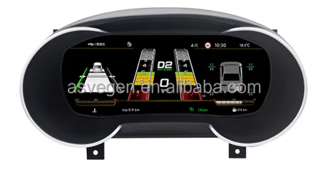 Novo painel digital lcd para carro, instrumento virtual, cluster cockpit, velocímetro lcd para audi a3 s3 2013 - 2020