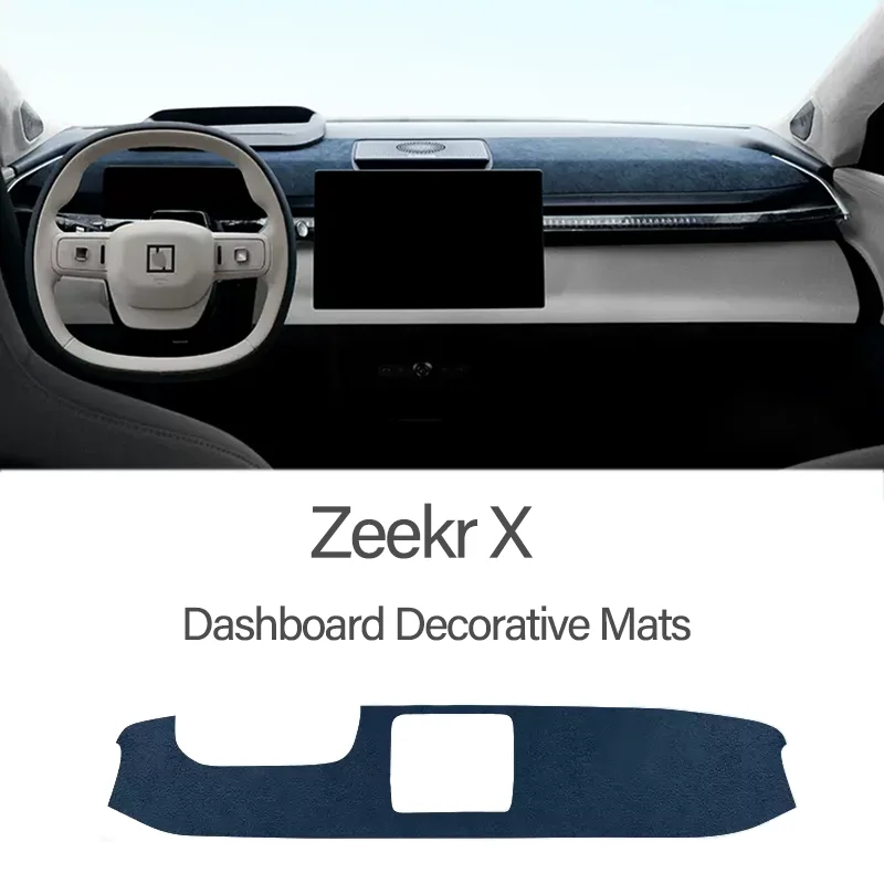 For Zeekr X 2023 Car Styling Suede Instrument Panel Sticker Center Console Decorative Sticker Auto Accessories