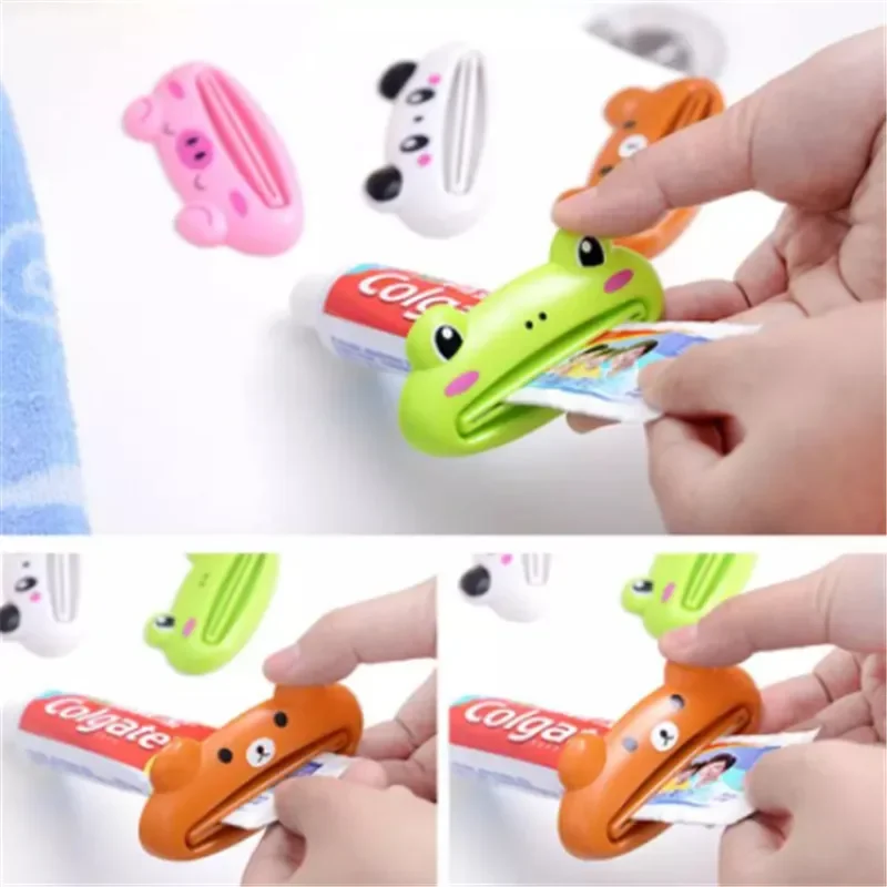 

Lovely Animal Cream Tube Squeezer Cartoon Bathroom Toothpaste Dispenser Easy Squeeze Paste Dispenser Roll Holder
