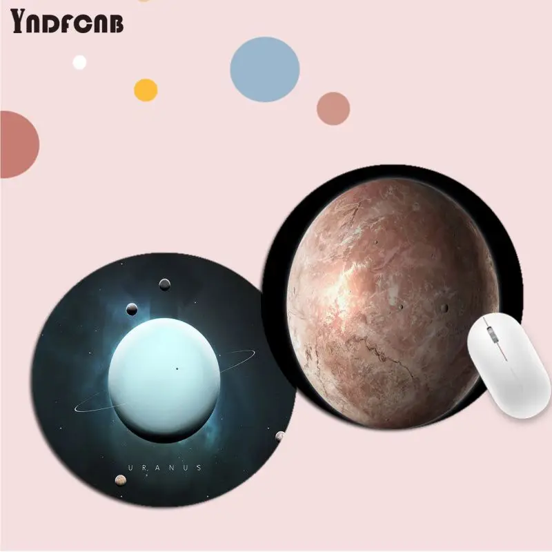 Space Mars planet Mousepad Round Custom Skin Desktop Desk Mat Kawaii Gaming Accessories Writing Pad Mouse Pad for PC Mouse