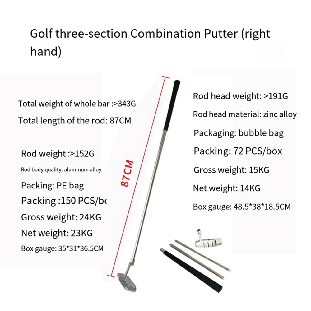 Новинка, ультра яркий, 87 см, гольф-клуб из алюминиевого сплава, портативный трехсекционный комбинированный драйвер, складной сборный гольф-клуб, 골프채 채