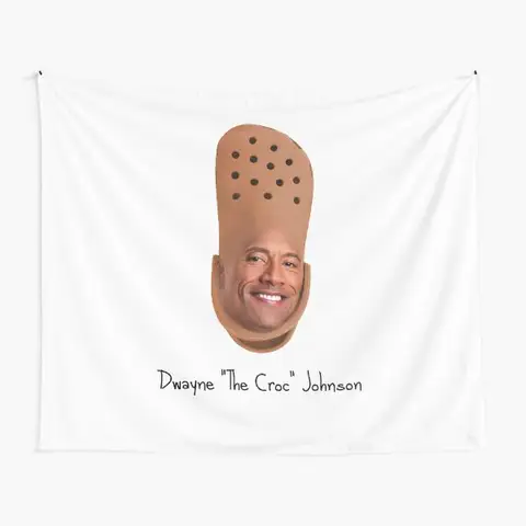 Dwayne The Croc Johnson 태피스트리 방 담요, 홈 벽 거실 침실 수건 매트, 컬러 요가 여행 인쇄 침대보 장식