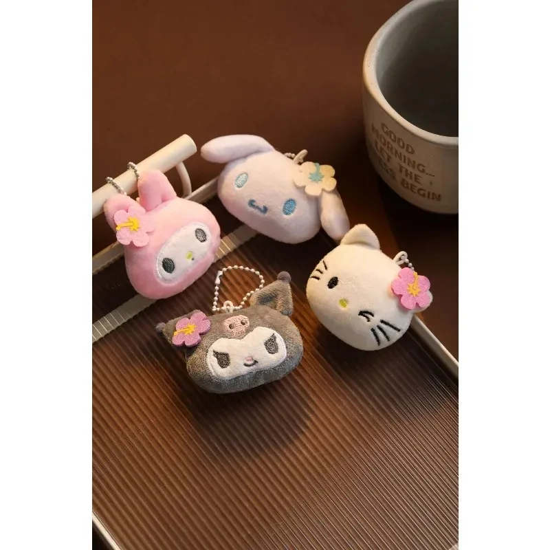 Nouveau pendentif Sanrio Kawaii Hello Kitty Kuromi ma mélodie dessin animé en peluche jouet mignon fille sac à dos suspendu décoration cadeau pour enfants
