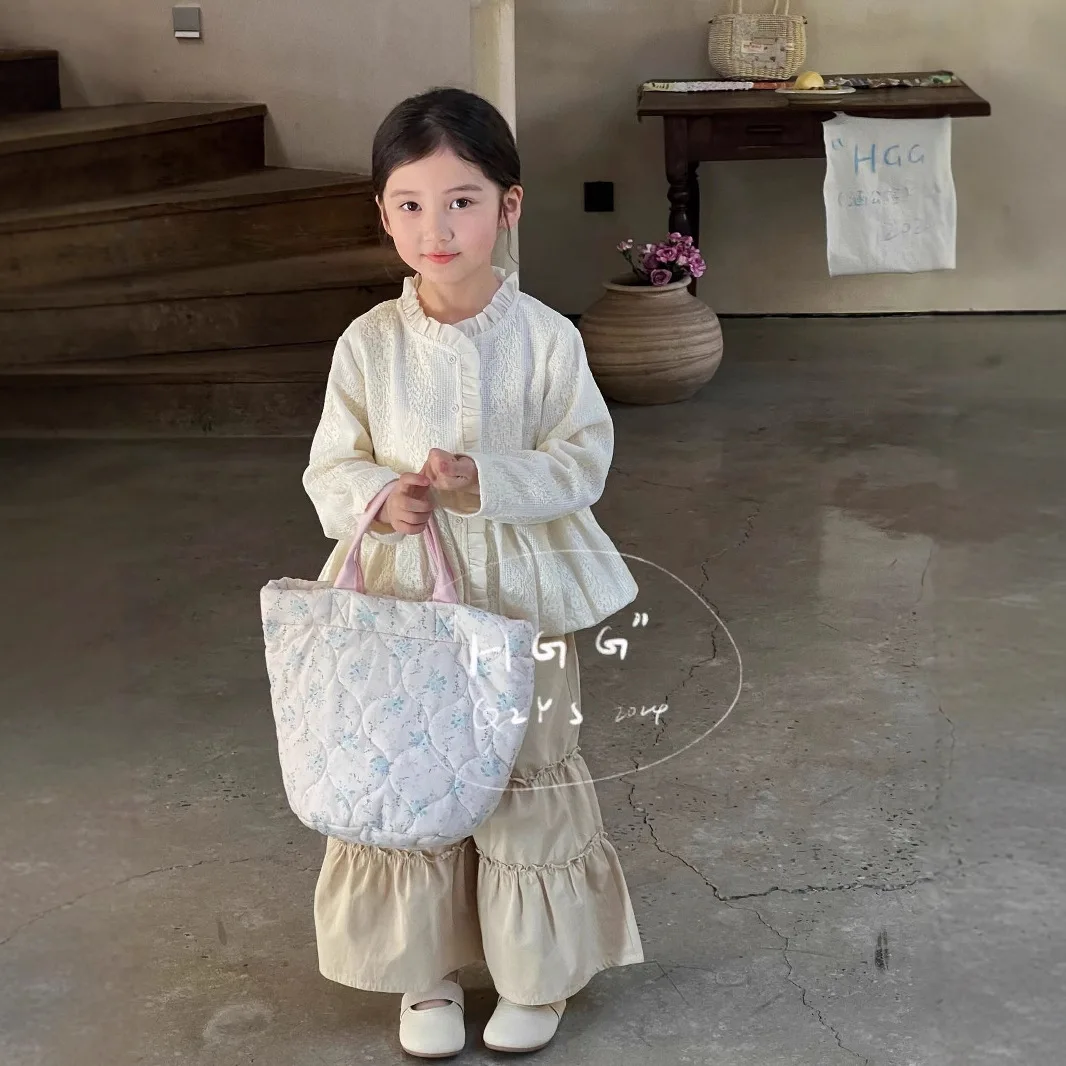 

2025 New Girl's Spring Style Design Sense Korean Lace Loose Small Girl Fashion Lady Cute Cardigan