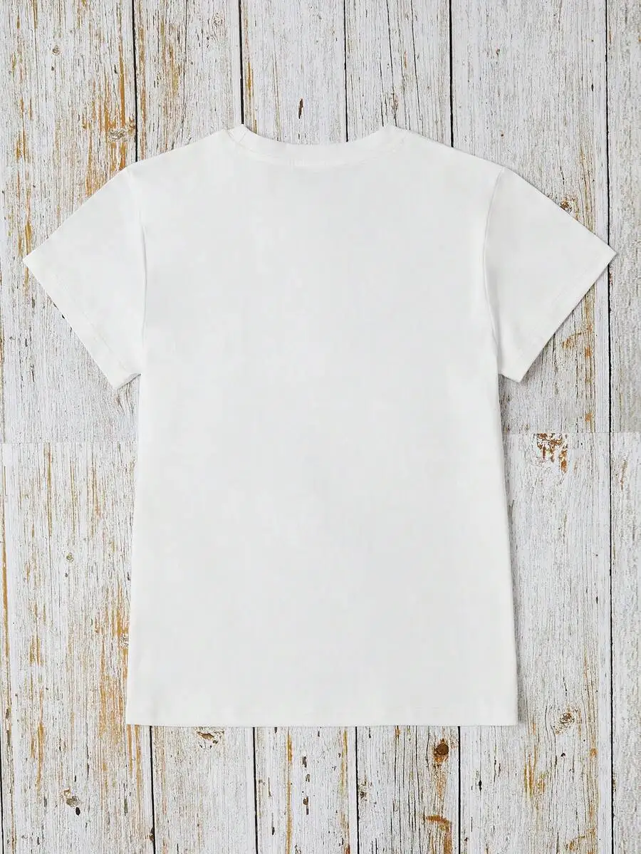 Women Trendy Red Lobster Cartoon Letter Graphic Crewneck Short Sleeve T Shirt Summer Spring Casual 1 Piece Everyday Wear Top