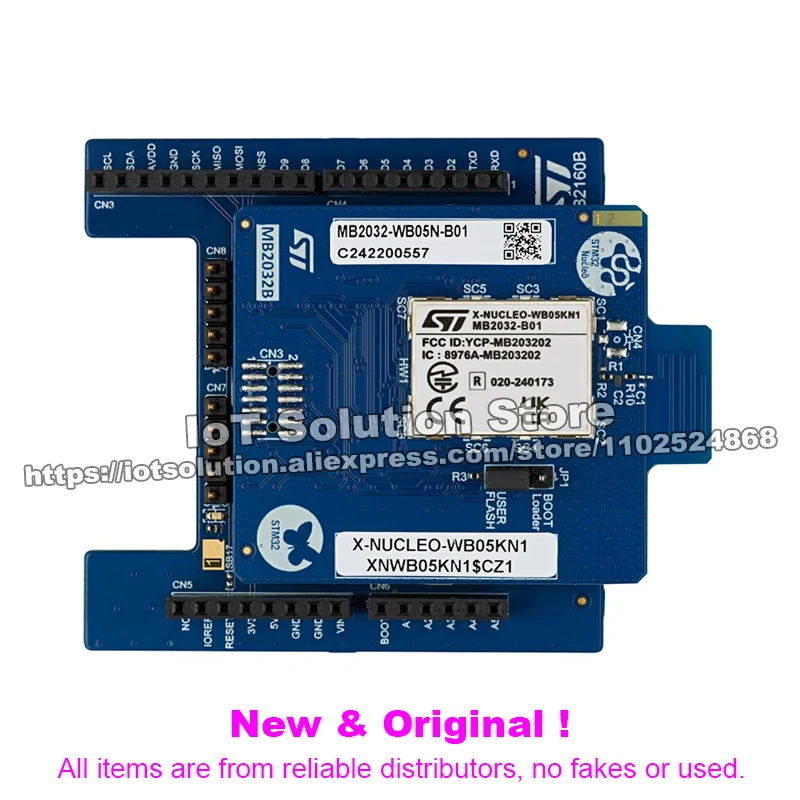 X-NUCLEO-WB05KN1 X-NUCLEO-WB05KN1 expansion board for STM32 Nucleo based on STM32WB05KN