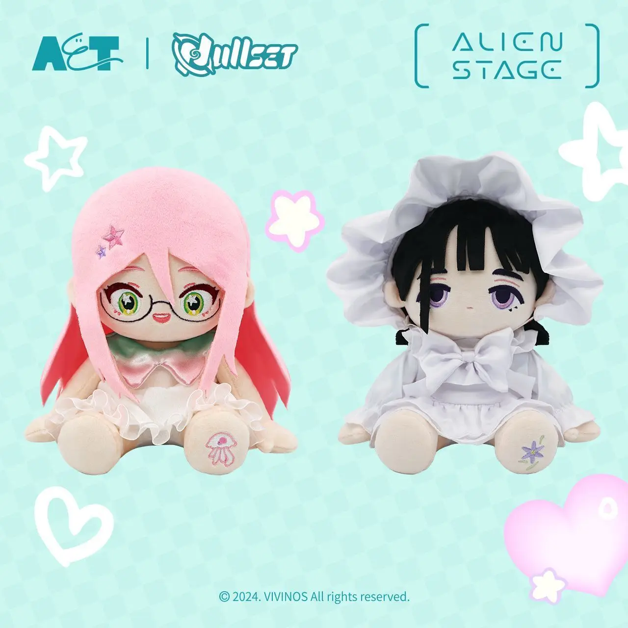 Official Anime Game Alien Stage Till Ivan Sua Luka Mizi Hyuna 20cm Plush Doll Cosplay Sitting Plushie Body Clothes Stuffed Toys