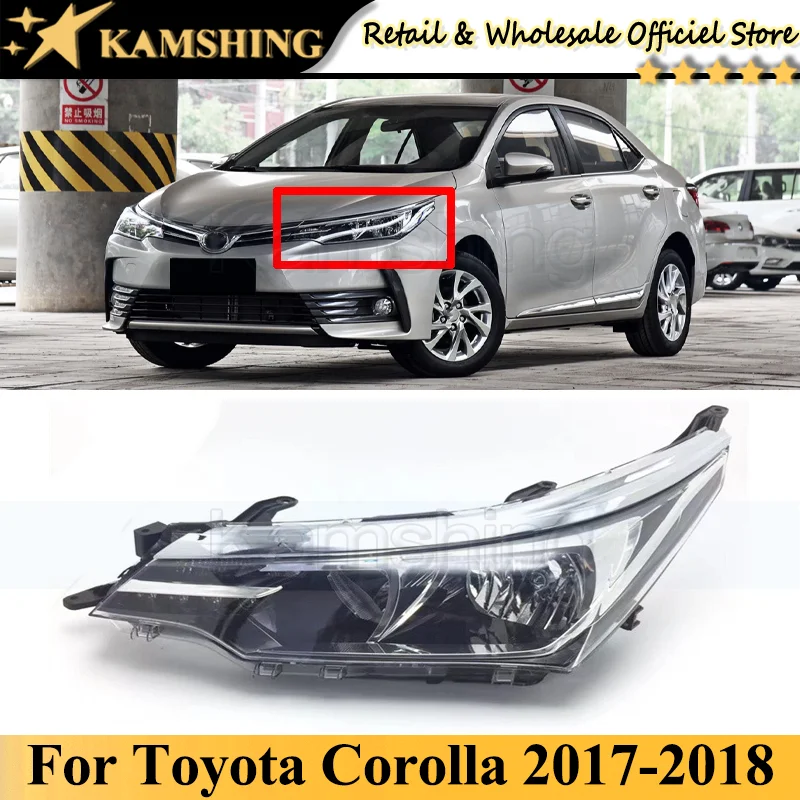 

CAPQX Front bumper head light lamp For Toyota Corolla 2017 2018 head lamp light headlamp