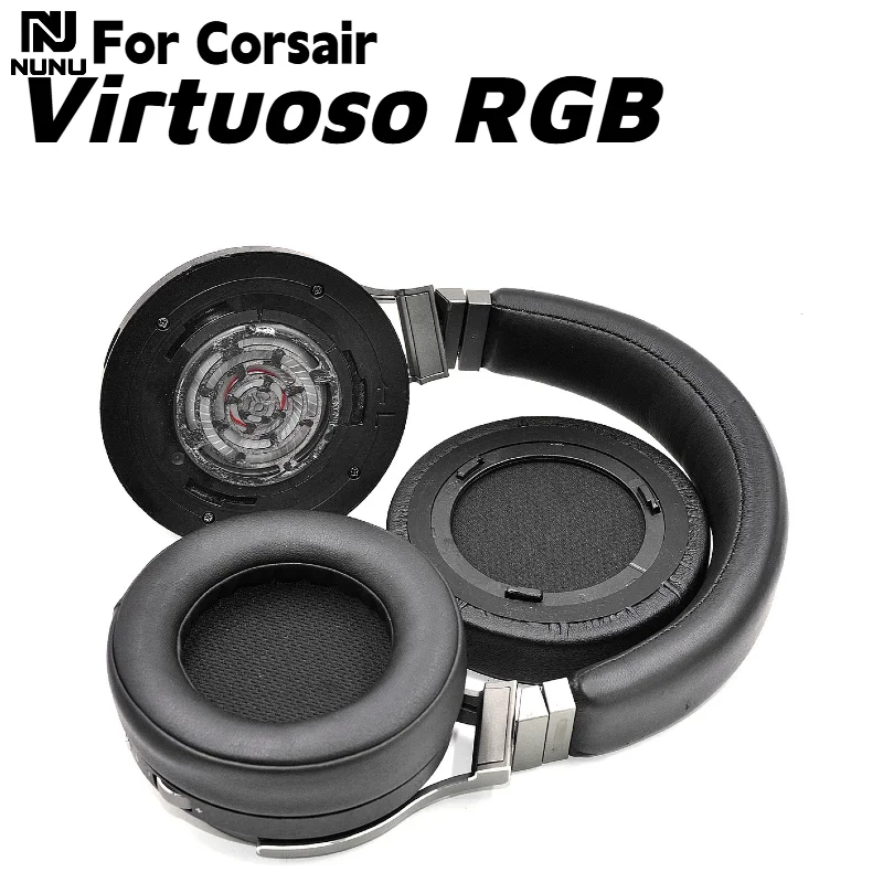 Replacement Original version Foam Cushion Ear Pads / zipper head beam protective cover For Corsair Virtuoso RGB Gaming Headset