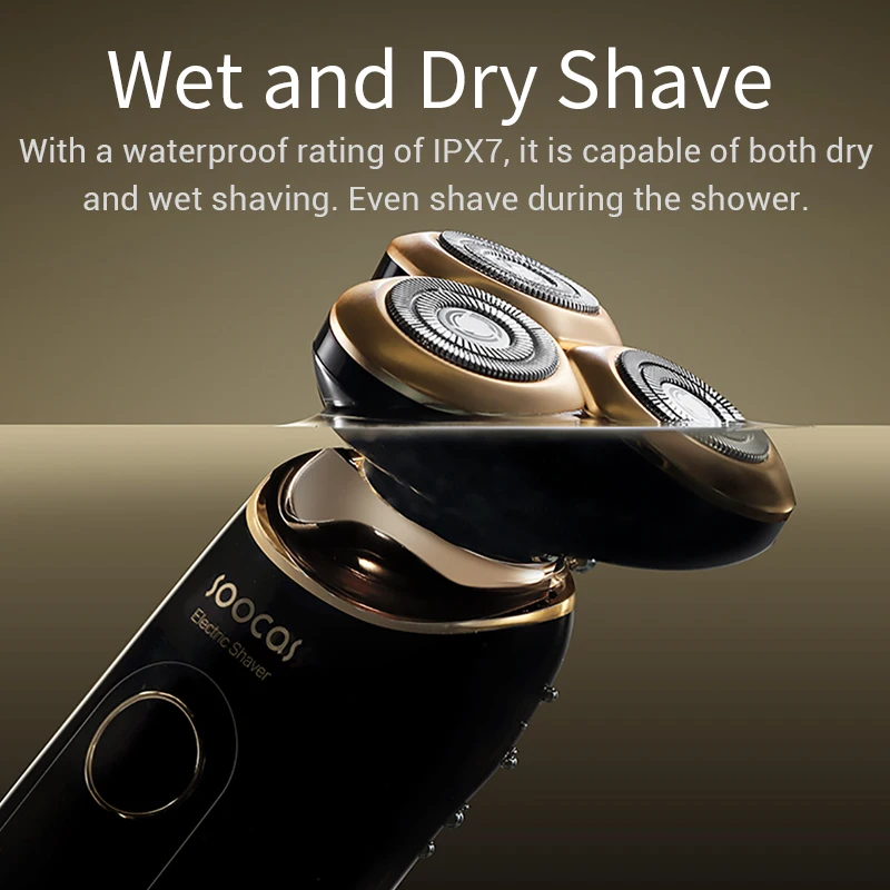 SOOCAS S32 Electric Shaver Dry Wet Shavers Black Waterproof eard Trimmer trimer Cutter For Men Razor Machine