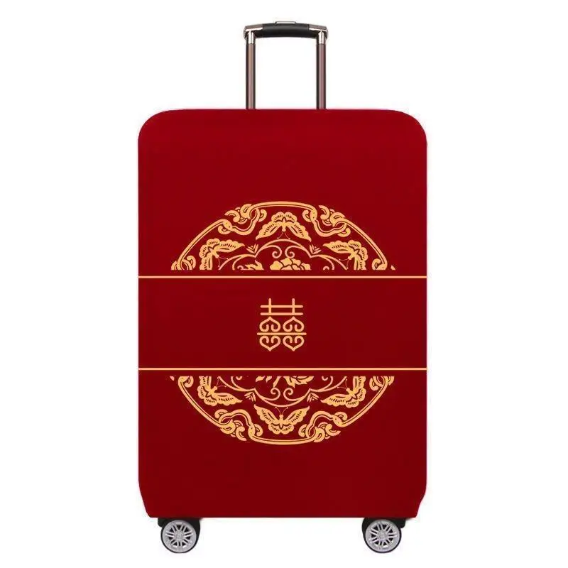 Wedding Red Protective Cover Thickened Luggage Bag Case Travel Suitcase Universal Lid New Model Large Size Matching Set