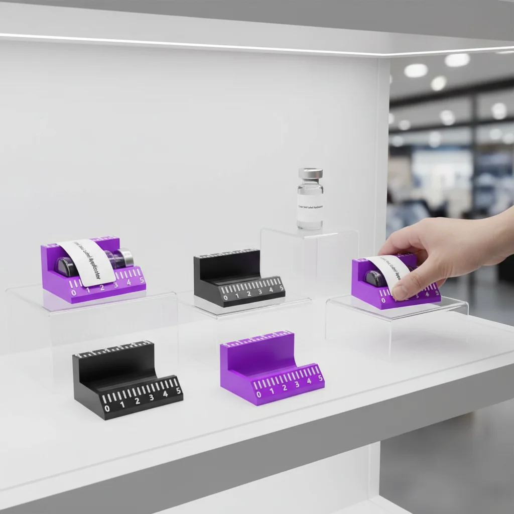 

Аппликатор для этикеток на флаконы PET 3 мл/10 мл: точное нанесение, экономия времени, инструмент для выравнивания наклеек, многоразовый, простой в использовании инструмент для этикетирования.