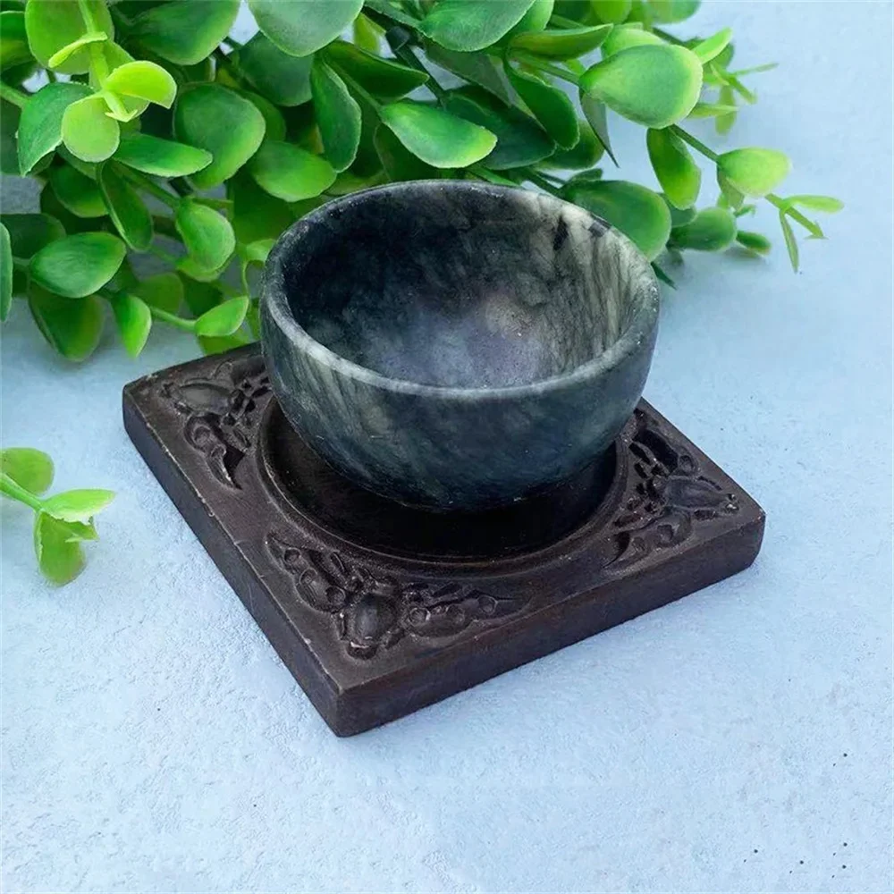 

Natural Crystal Bowl Tableware Set Wine Glasses Reiki Spiritual Living Decor Home Ornament Mineral Stones Room Decoration