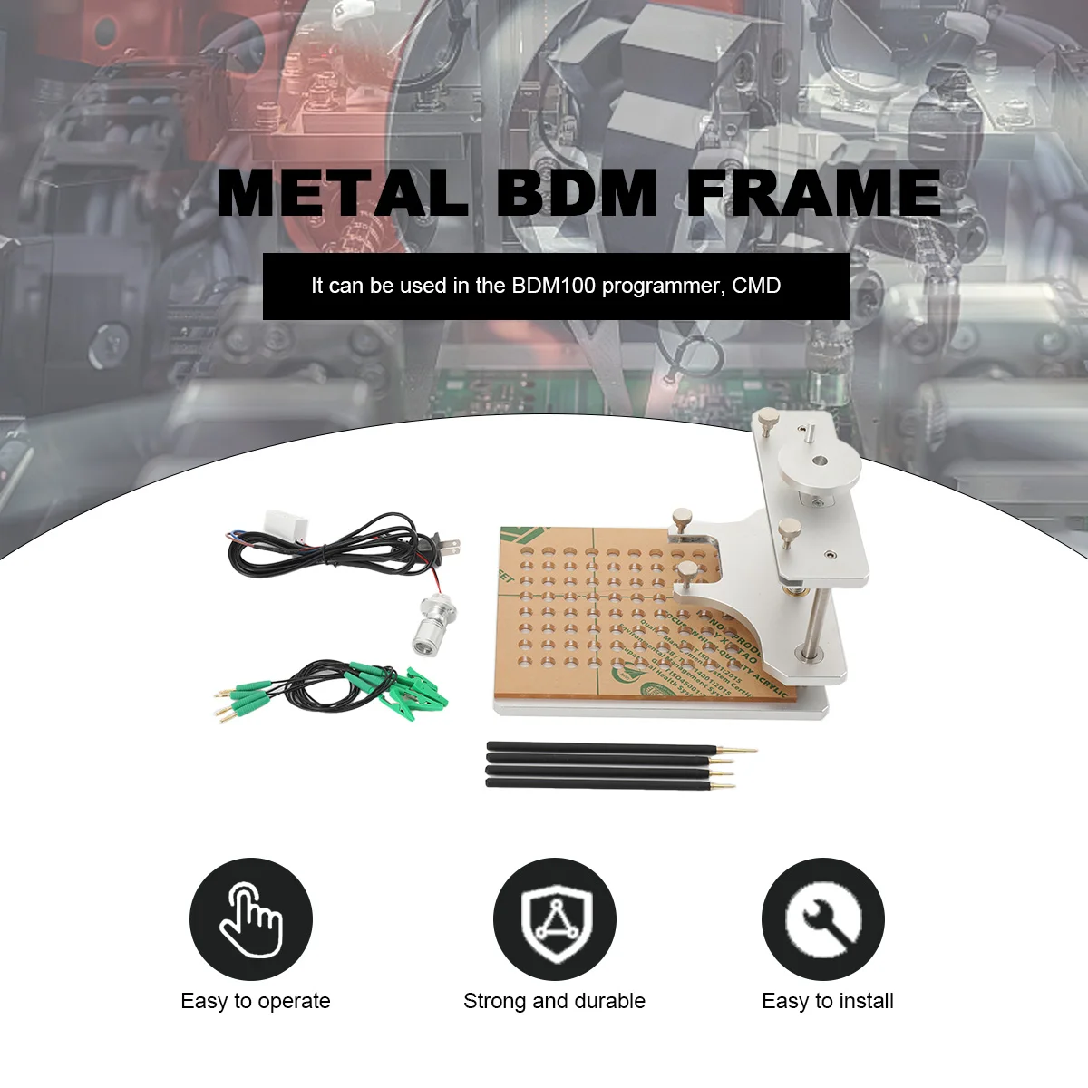 Metall-BDM-Rahmen, LED-BDM-Rahmen aus Edelstahl, ECU-RAMP-Adapter mit Sondehalter