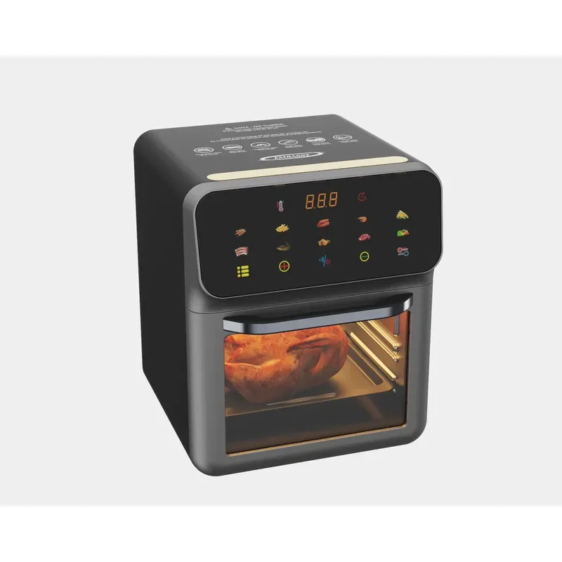10L Large Capacity Electric Air Fryer 1350W Visual Touch Screen Oil Free Cooking Machine Smart Household Kitchen Appliance