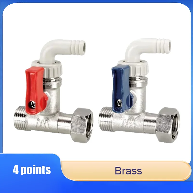 

Brass Electric Water Heater Drain Valve 4-points Male/Female Threaded Union Ball Valve Switch for Drainage and Pressure Relief