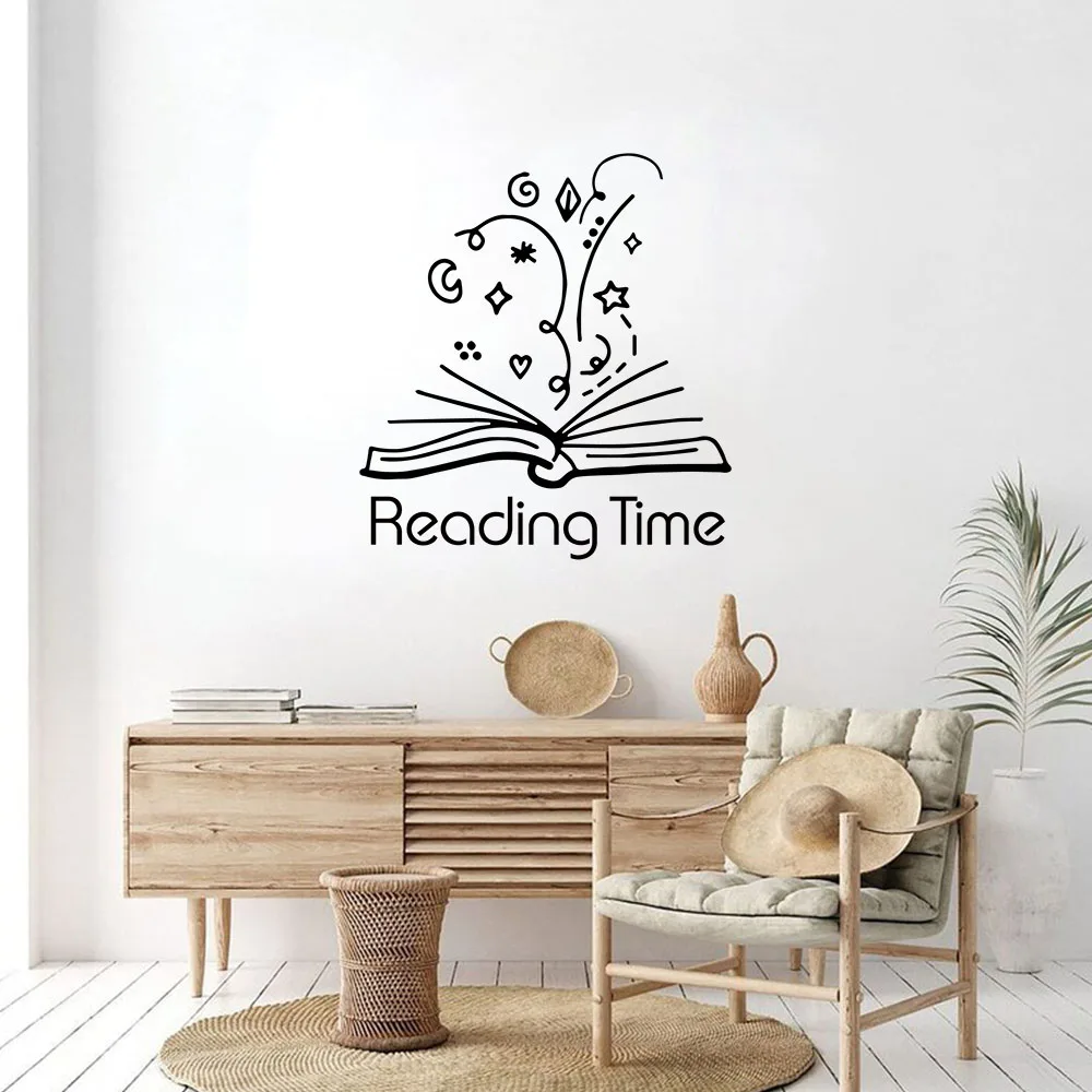 1PC Lovely Book Personalized Name Pvc Wall Decals Home Decor For Door Decor Vinyl Art Decal