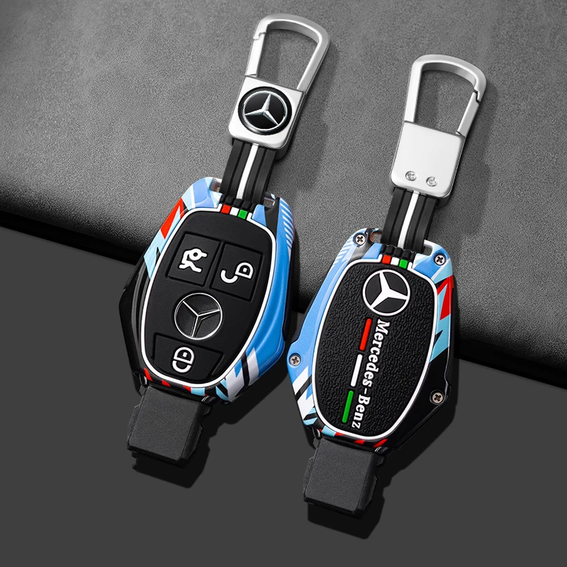 

New Track Styling Reflect light Key Shell Car Key Case Cover For Mercedes Benz A B C S Class AMG GLA CLA GLC W176 W221 W204 W205