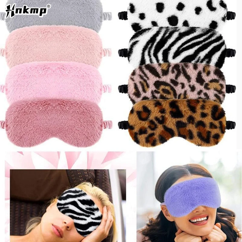 Sleeping Mask Sleeping Blindfold Soft Plush Eye Masks Cute Eye Cover Plush Mask Eyepatch Nap Health Eye Cover