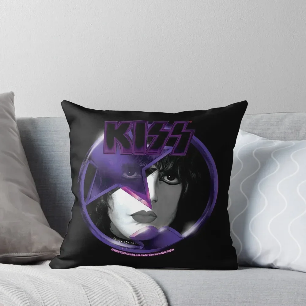 

KISS  the band - Starchild Purple Logo Throw Pillow Decorative pillow case Cushions Home Decor Luxury Sofa Cushions pillow