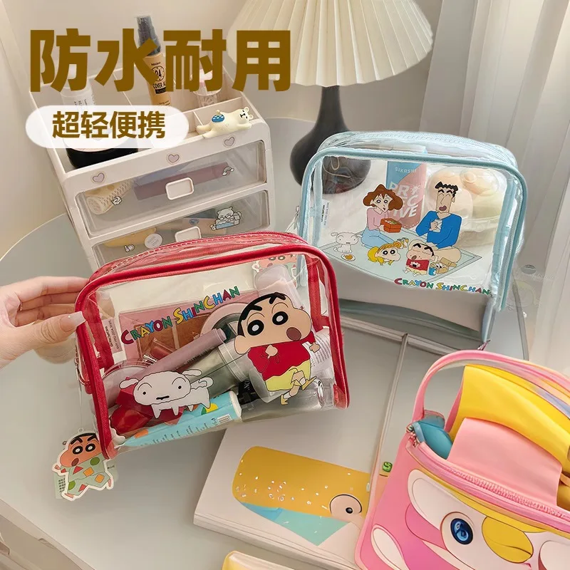 

Crayon Shin-chan student large-capacity, high-appearance-level transparent storage bag, cute cartoon portable travel makeup bag