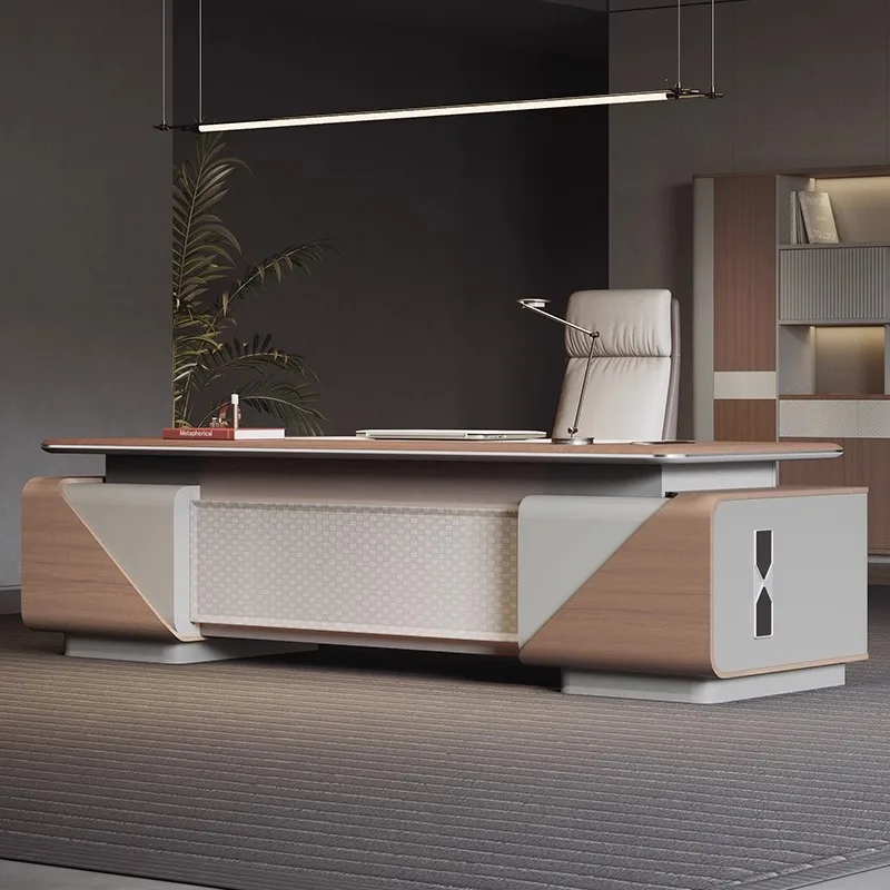 

Luxury Modern Reception Desk & Chair Set For Boss Versatile Furniture For Office Or Home Use For Meeting Table Or School