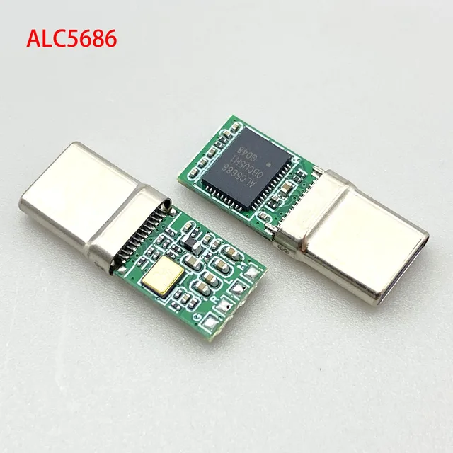 2 szt. Cyfrowy adapter słuchawkowy Type-C z dekoderem DAC, bezstratna jakość dźwięku 32bit 384kHz, chip 5686, złącze USB C Hifi
