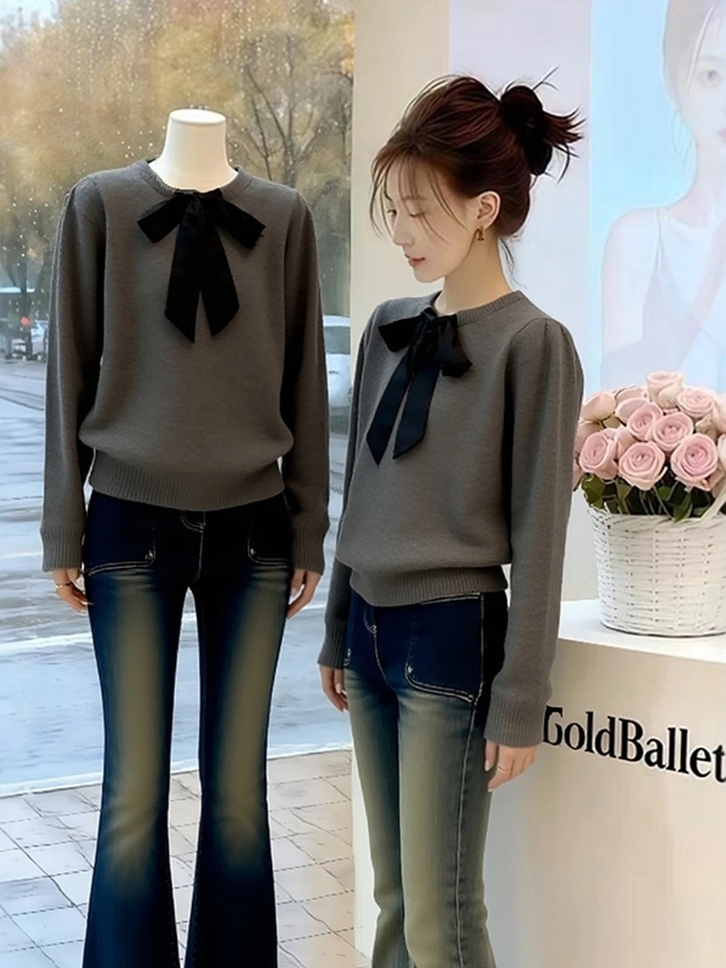 Faionable Camere Maglieria Lunga Sve Abbigliamento interno Nodo Base irt Sweet Sle Inverno 2025 Nuovo arrivo Top da donna