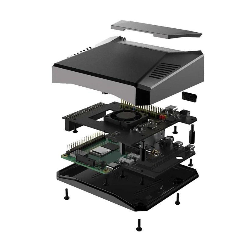 

OFSS-для Raspberry Pi 4, алюминиевый корпус Argon M.2, адаптер SATA SSD к USB 3.0, встроенный охлаждающий вентилятор, SSD-карта