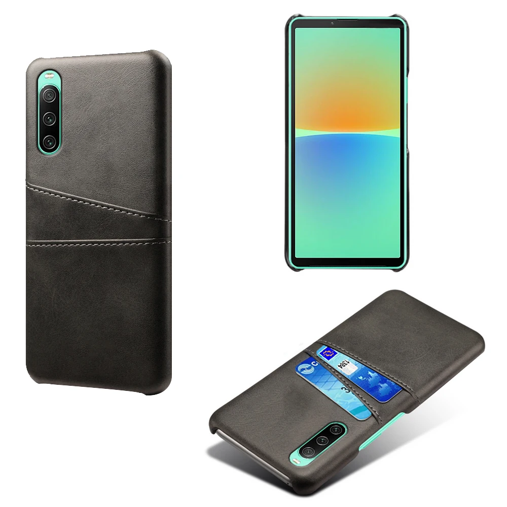 Caso de cartão de crédito para sony xperia 10 iv v vi iii ii capa de couro do plutônio para sony xperia 10 ii iii iv v vi caso de telefone coque