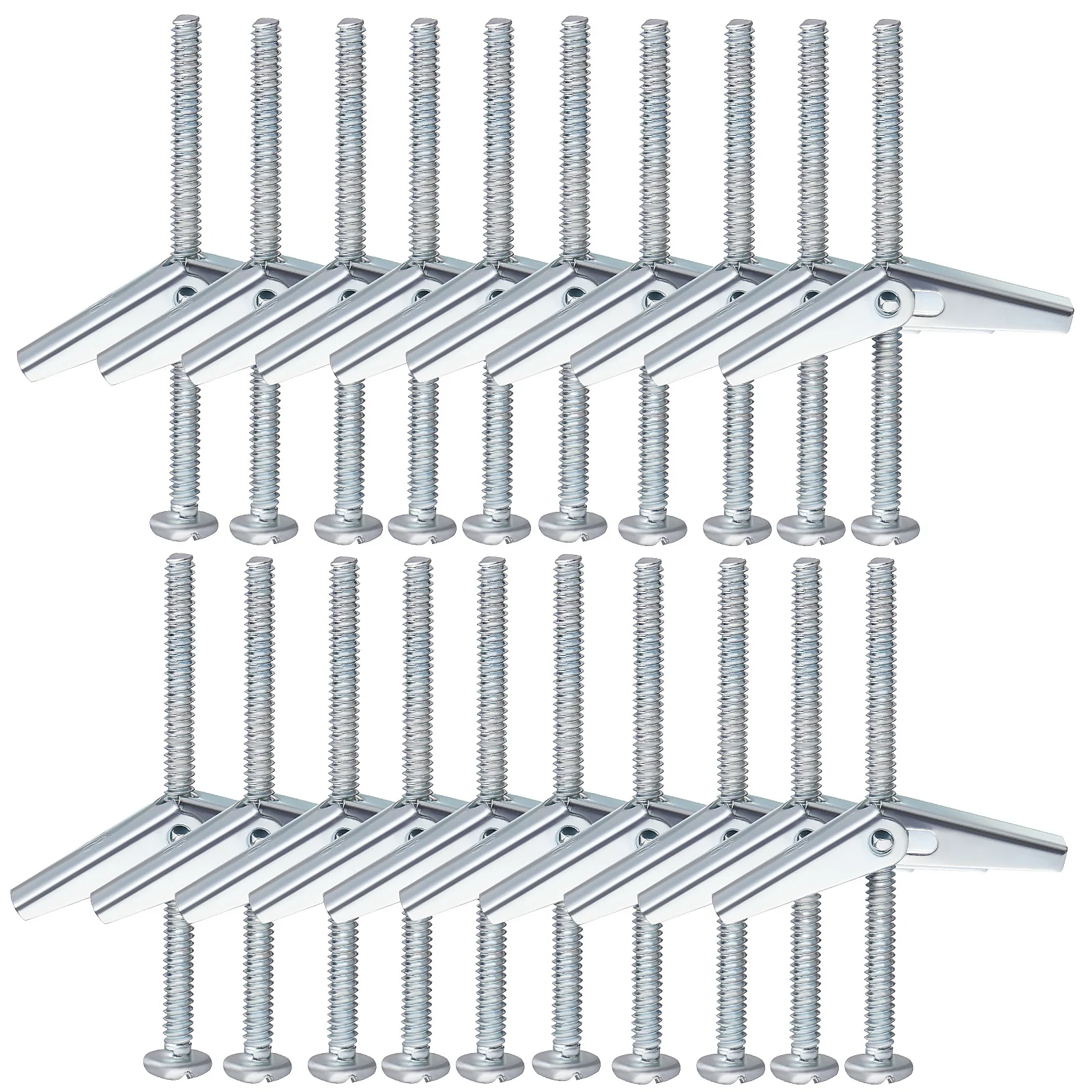 

20Sets Wing Nut and Bolt Set Metal Hardware Nuts Strong Material Portable Structure for Drywall Hollow Walls Repairs