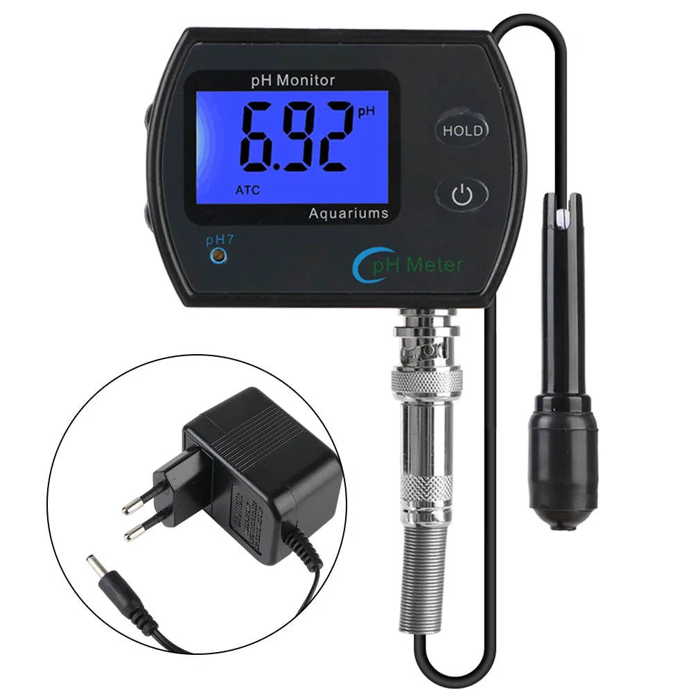 Online pH monitor Acidometer Professional Accurate pH Meter EU plug for Aquarium Multi-parameter Water Quality Monitor