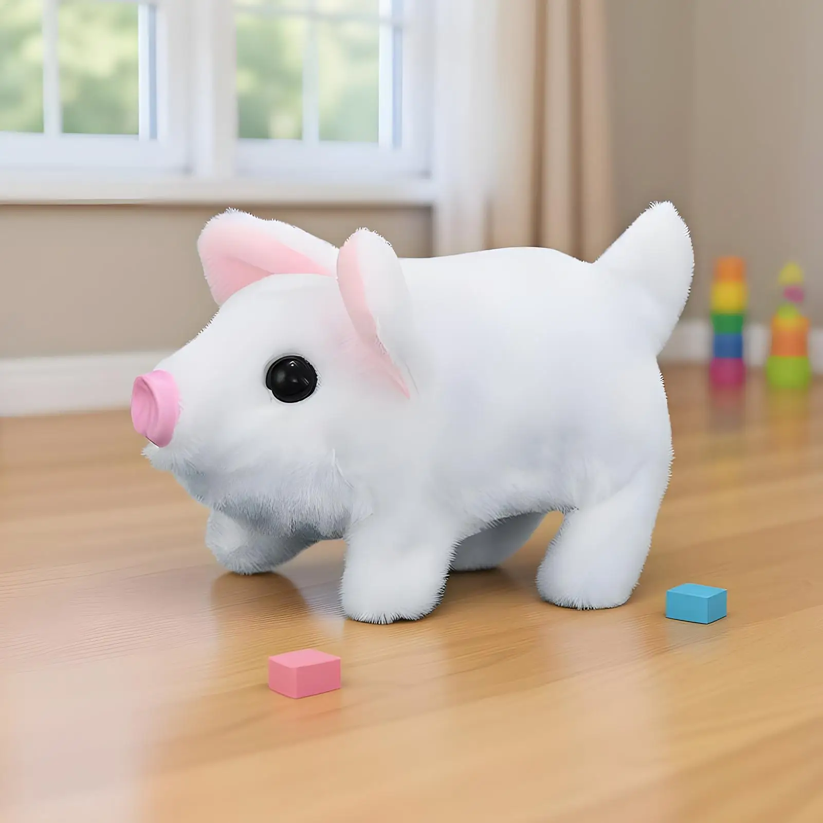 Simulated Electric Piglets Can Walk And Bark Electronic Plush Animals Pet Toys Cute Birthday Gifts For Babies boys girls