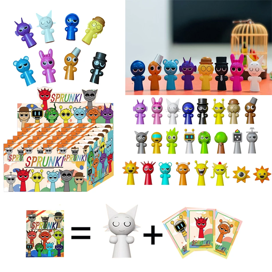 1-24pcs Sprunki Blind box Toy Sprunki Incredibox Mode Toys Sprunki Game Cartoon PVC Kids Birthday Gifts Cartoon  Christmas Gift