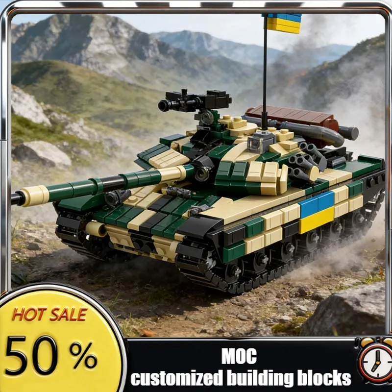 

669 деталей, индивидуальная модель танка TMOC-64BV, основной боевой танк, масштаб 1/35, MOC, модульный конструктор, креативная игрушка для самостоятельной сборки, подарок на день рождения