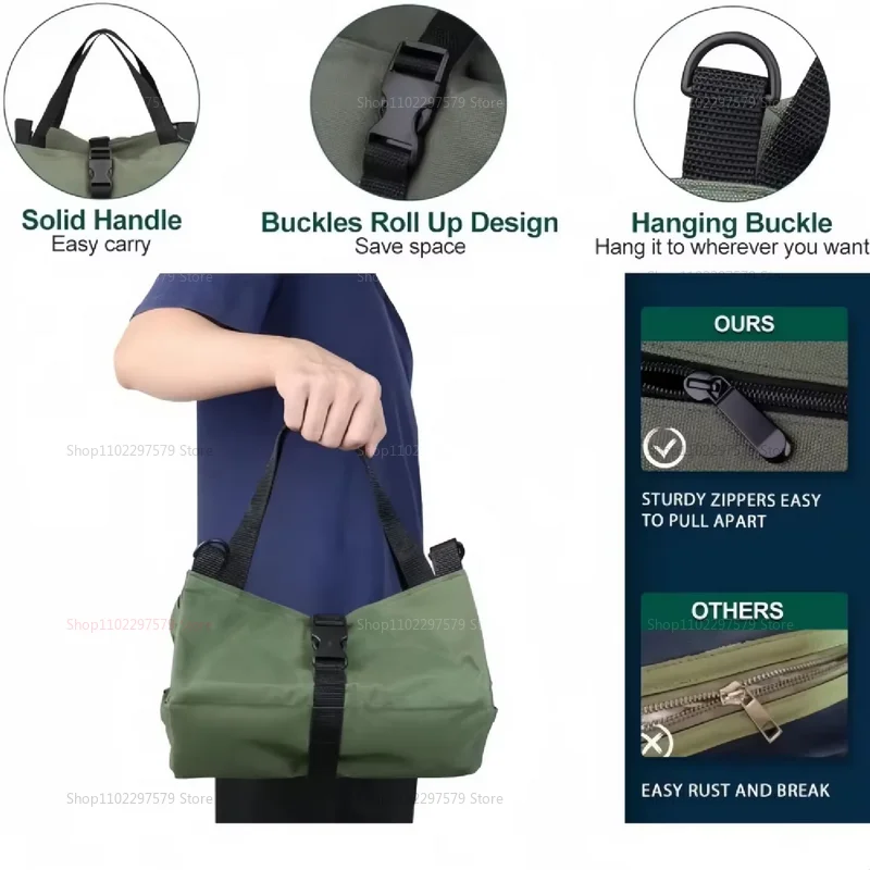 複数のポケット付きの頑丈なツールバッグ、作業者、エンジニア、メンテナンスツール、キャンプ、屋外での使用のための取り外し可能な収納