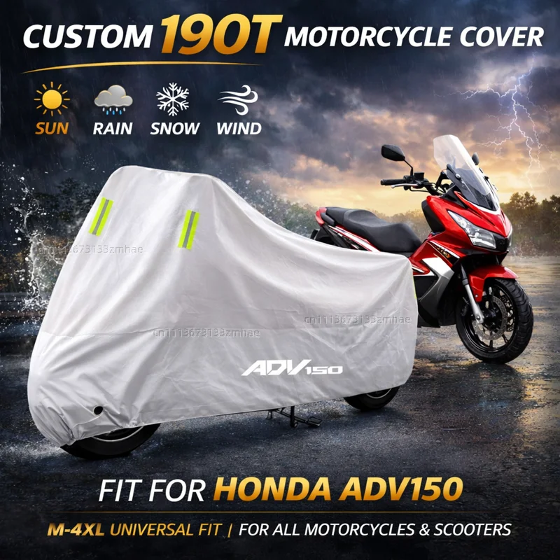 

For HONDA ADV 150 ADV150 2017 2018 2019 2020 2021 Motorcycle Cover Waterproof UV Protective All Weather Cover