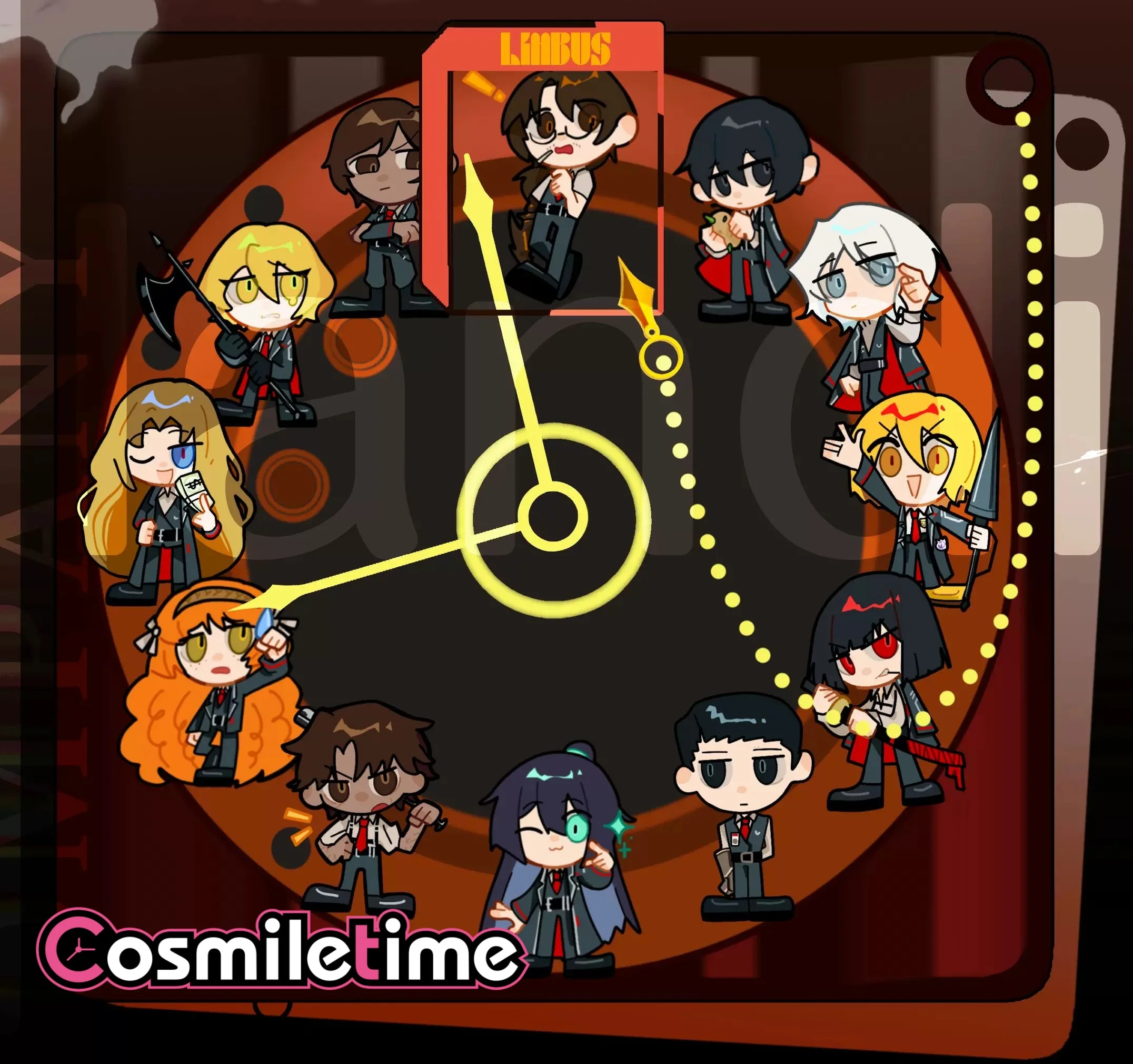 Character Dante Acrylic Clock Standee Rotatable Game Character Figure Desktop Ornament Collection Gift For Anime FansYZ