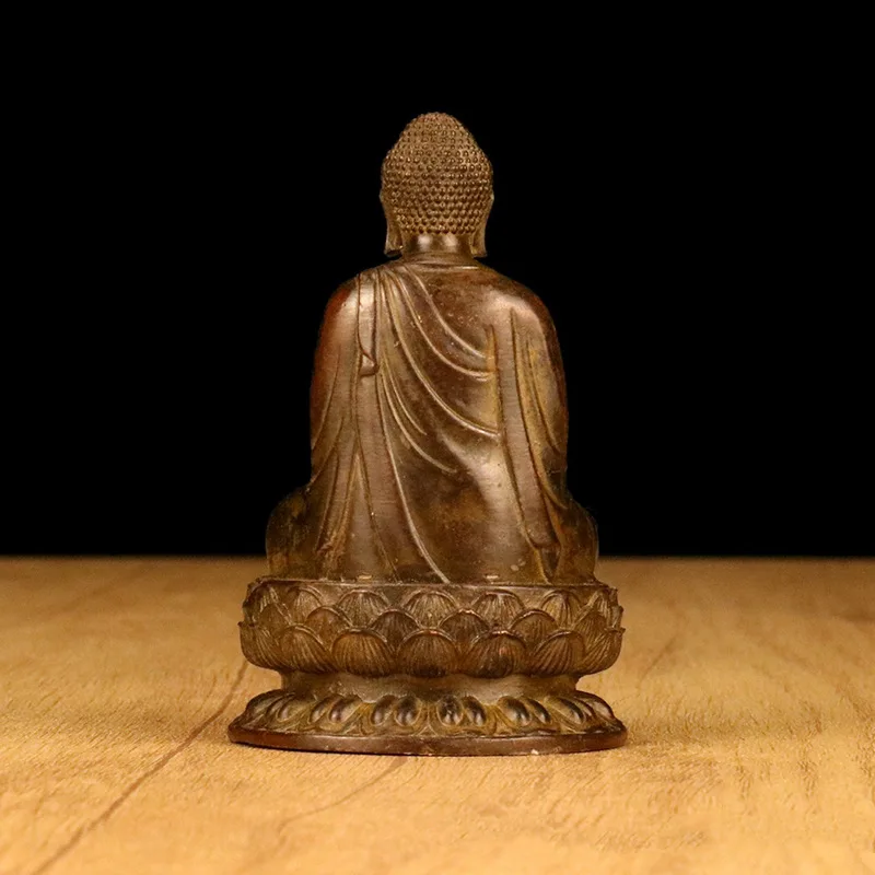 Brass alloy craftwork Buddha statue home decoration ornament