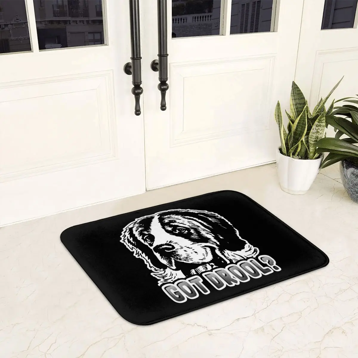 Got Drool - Funny Saint Bernard Dog Doormat Anti-skid Super Absorbent Bath Mats Home Entrance Rug Kitchen Carpet Hallway Footpad