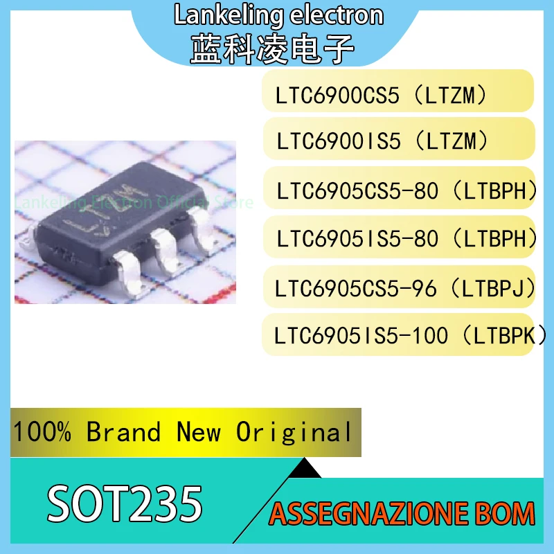 

LTC6900CS5 LTC6900IS5 LTC6905CS5-80 LTC6905IS5-80 LTC6905CS5-96 LTC6905IS5-100 LTZM LTBPH LTBPJ LTBPK IC chip SOT235