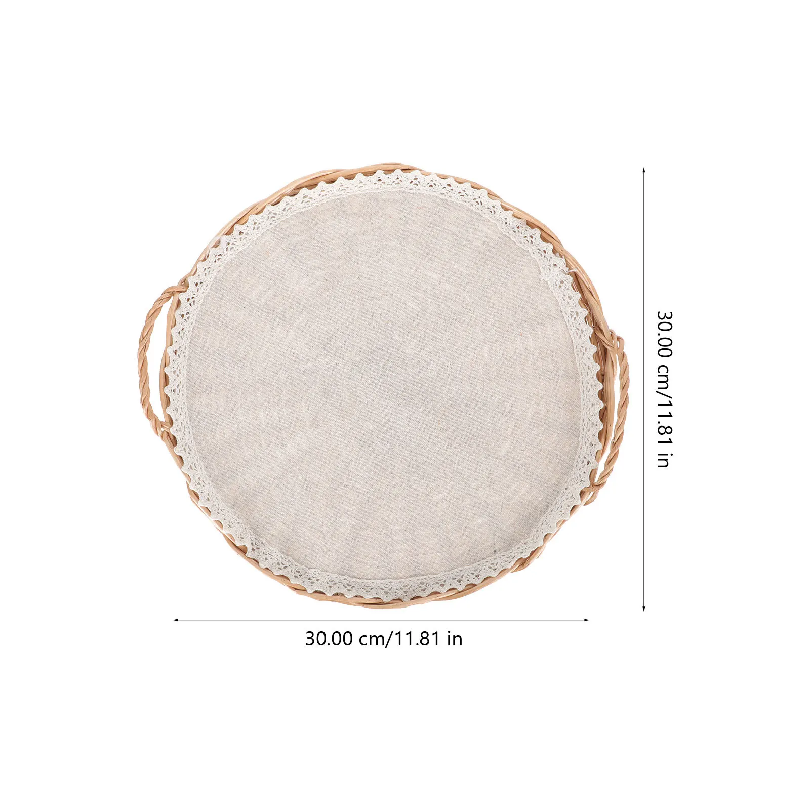 

1Set Wicker Bread Basket Handmade Storage for Fruit Snacks Kitchen Picnic Decorative Natural Woven Food Basket