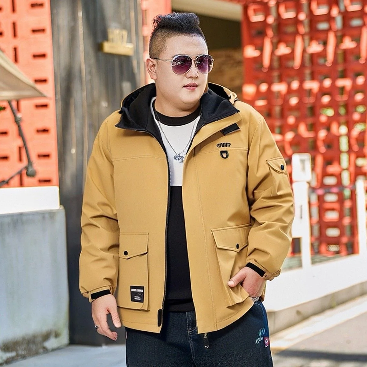 

COMXZ 2025 New M 8XL Youth New Fashion Plus Size Casual Mens Jacket 8501