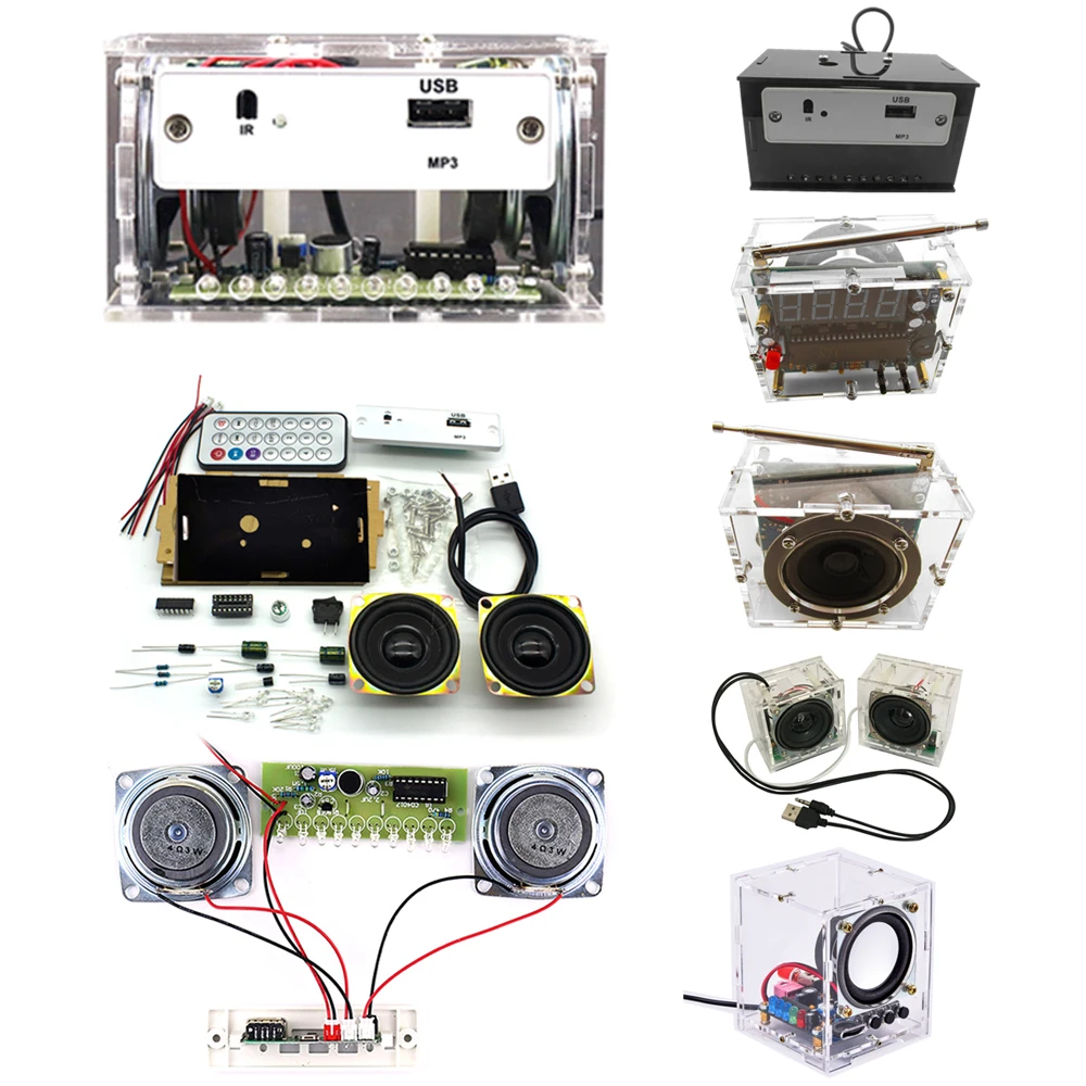 DIY Bluetooth Speaker Kit Electronics DIY Soldering Project Practice Solder Assembly DIY Electronic Kit Component 2*3W Speakers