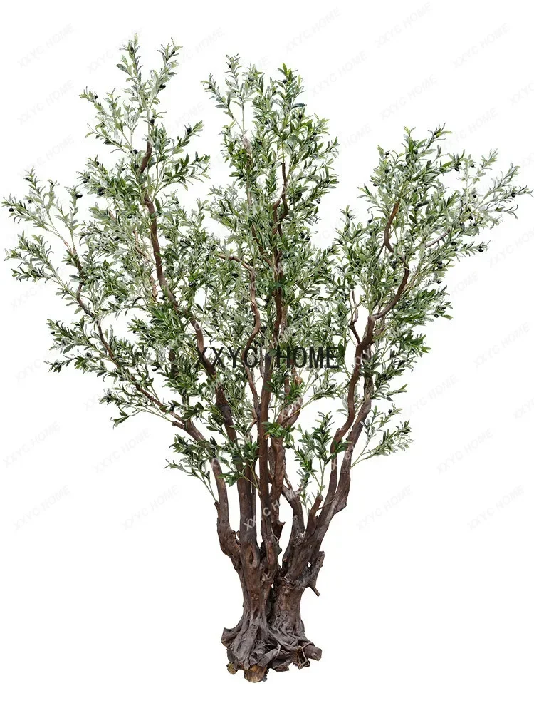 Solid Wood Imitative Tree Dried Olive Tree Decoration Interior Decoration Floor Fake Trees Living Room Decoration Green Plant